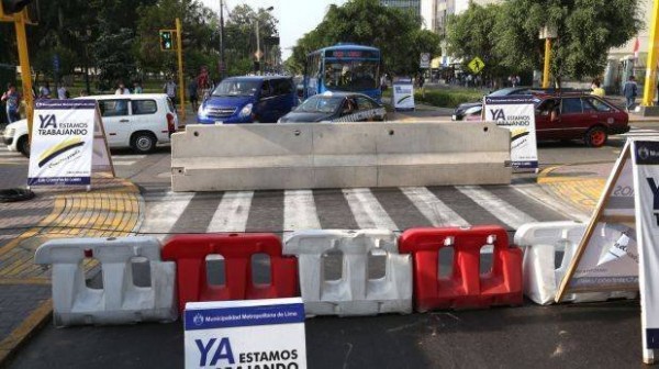 Inicio de cierre de vías en 28 de julio / Foto: El Comercio